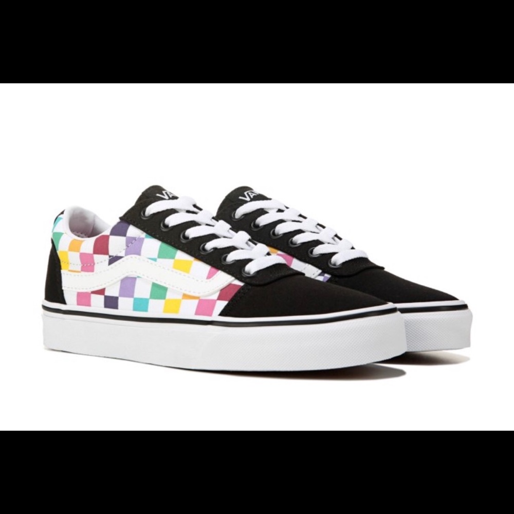 Vans Rainbow Checkered Low Top Sneakers